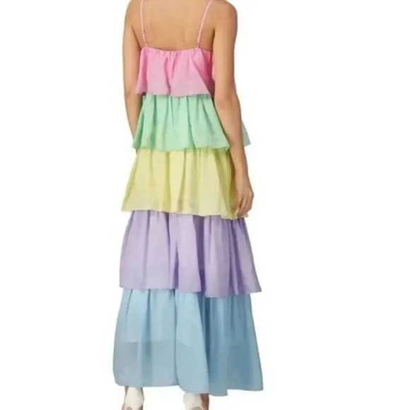 Olivia Rubin Tiered Multicolor Maxi Dress - Picture 4 of 12